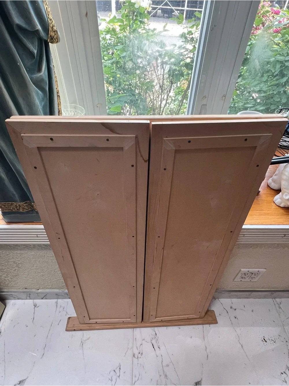 Three Panel Gothic Crafted Vanity Mirror